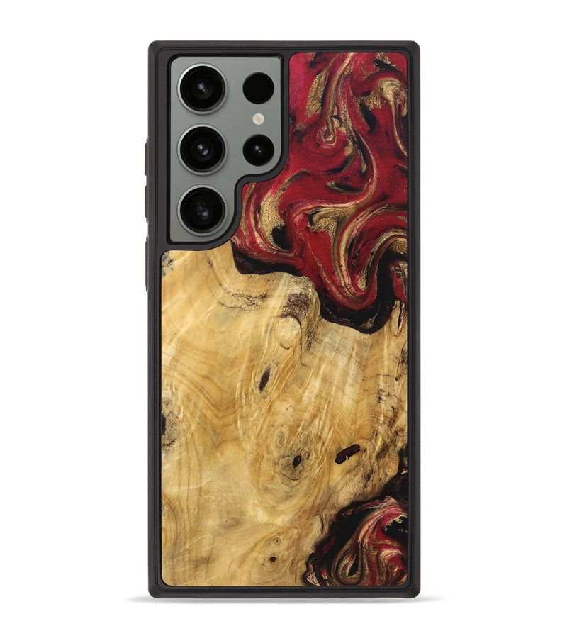 Galaxy S23 Ultra Wood Phone Case - Mina (Red, 829714)