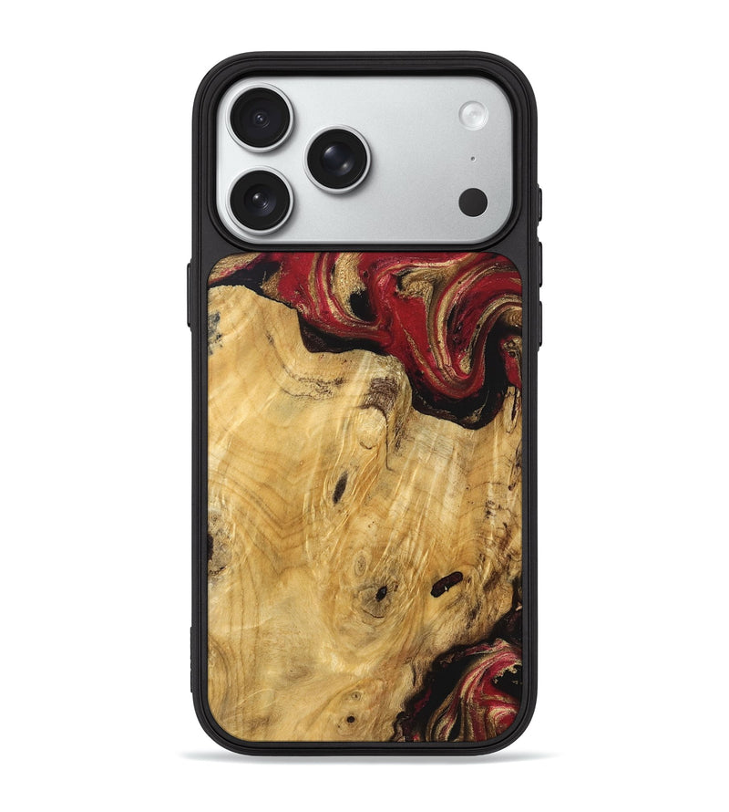 iPhone 18 Pro Max Wood Phone Case - Mina (Red, 829714)