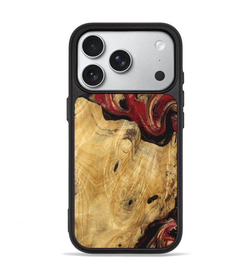 iPhone 18 Pro Wood Phone Case - Mina (Red, 829714)