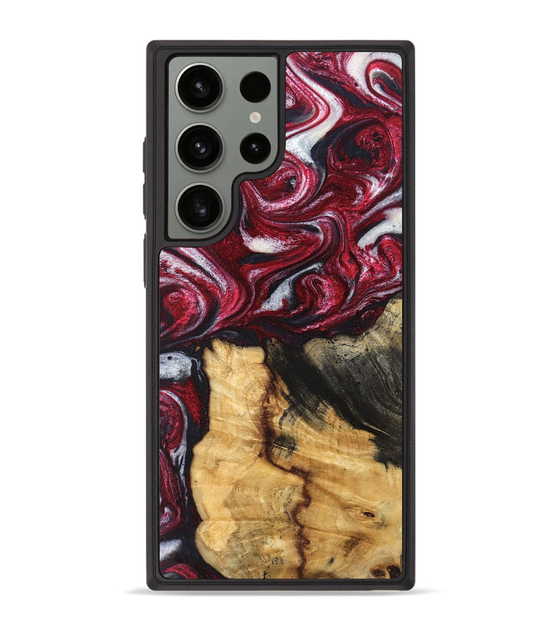 Galaxy S23 Ultra Wood Phone Case - Cleve (Red, 829717)