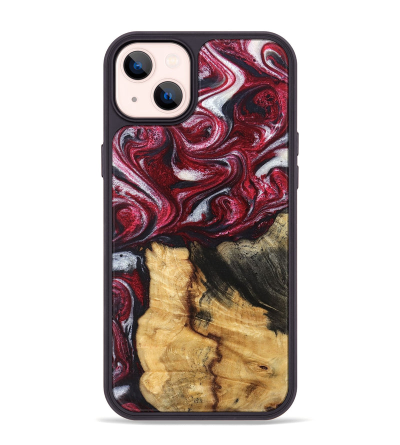 iPhone 14 Plus Wood Phone Case - Cleve (Red, 829717)