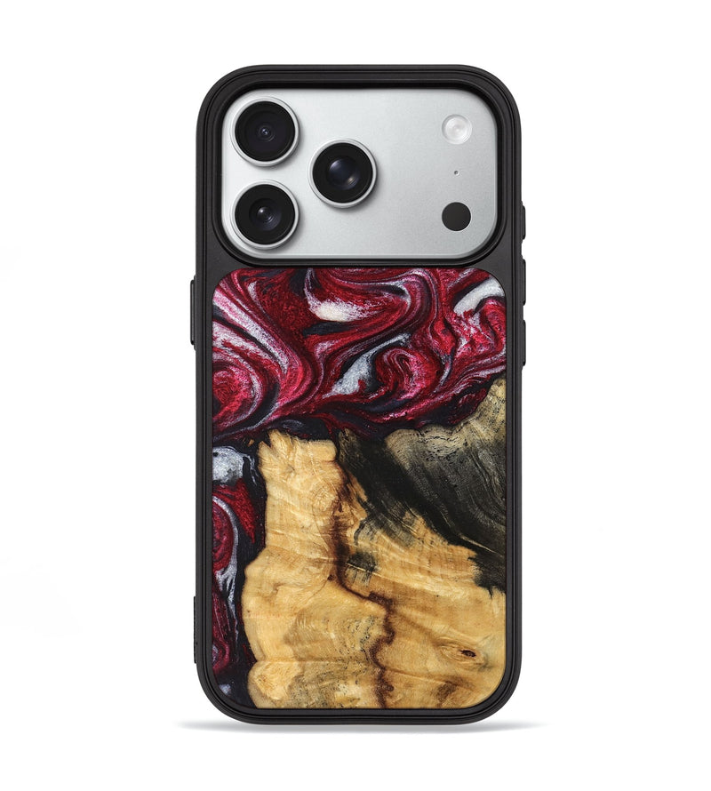 iPhone 18 Pro Wood Phone Case - Cleve (Red, 829717)