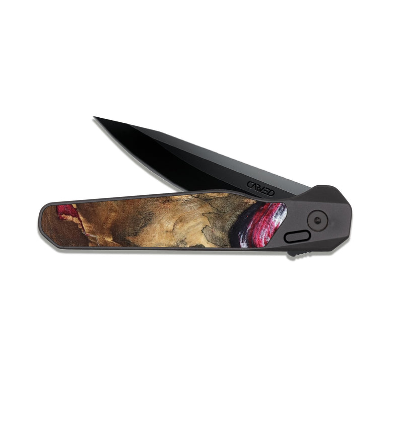 EDC Dark Slate Wood Pocket Knife - Chaya (Red, 829722)
