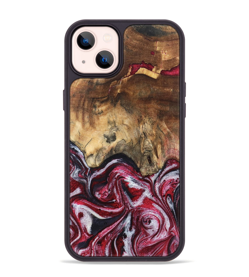 iPhone 14 Plus Wood Phone Case - Chaya (Red, 829722)