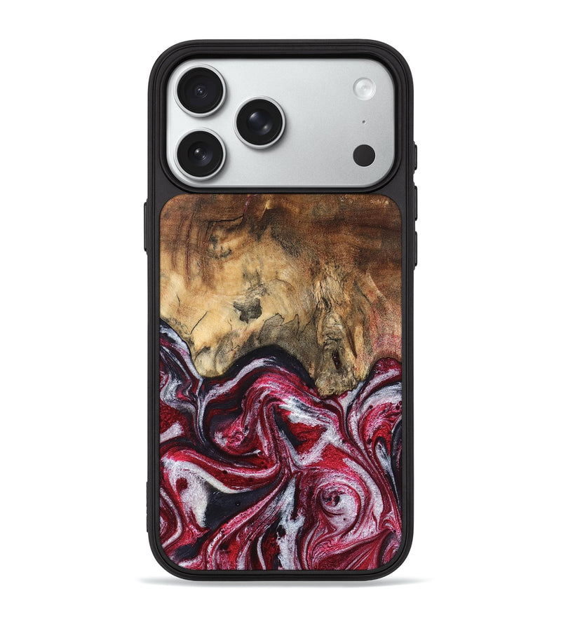iPhone 18 Pro Max Wood Phone Case - Chaya (Red, 829722)