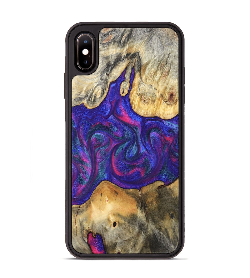 iPhone Xs Max Wood Phone Case - Donie (Purple, 829728)
