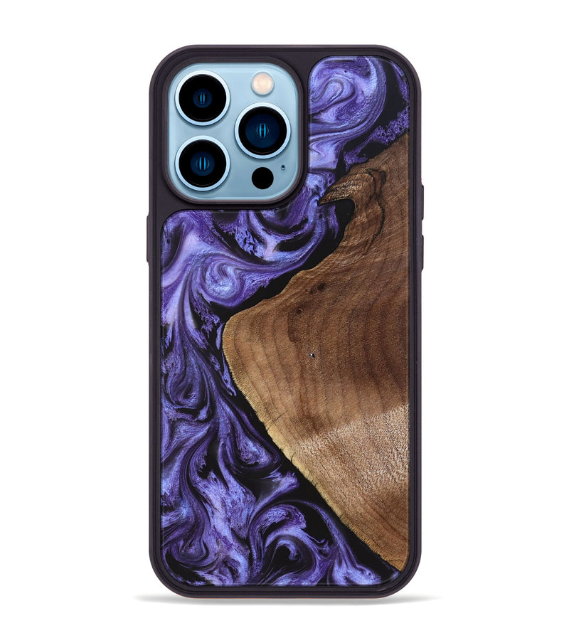 iPhone 14 Pro Max Wood Phone Case - Scot (Purple, 829729)