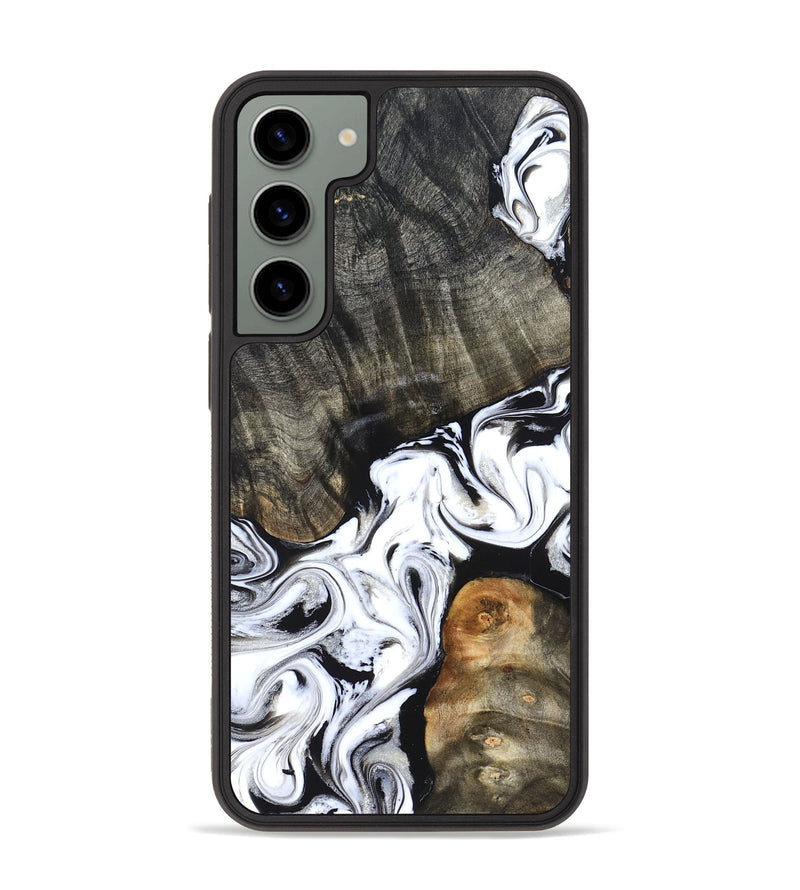 Galaxy S23 Plus Wood Phone Case - Deidre (Black & White, 829735)