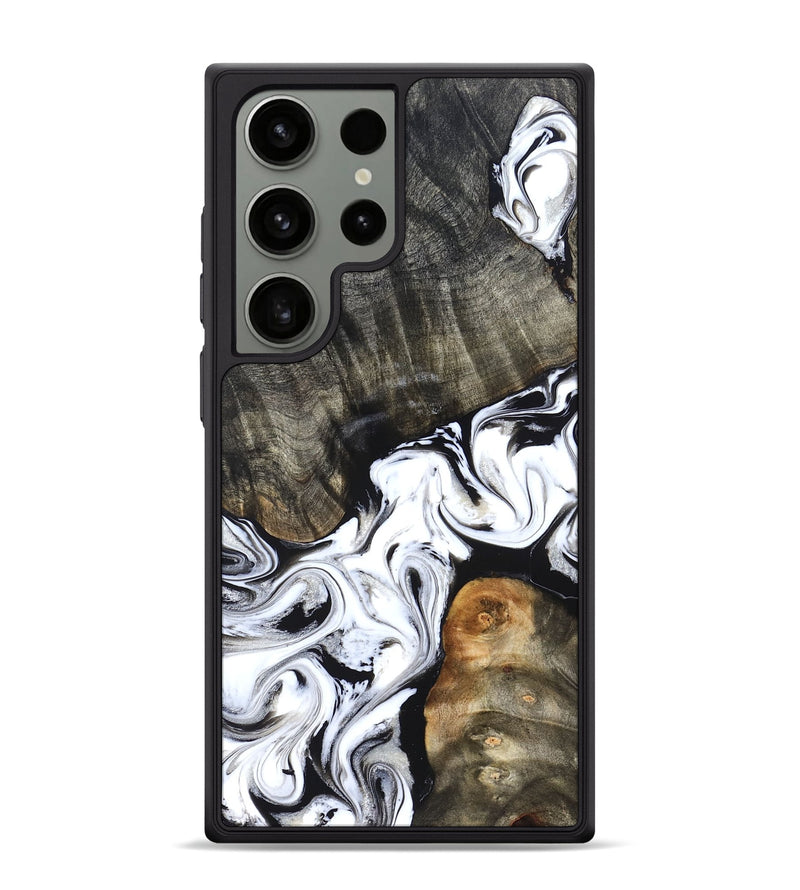 Galaxy S24 Ultra Wood Phone Case - Deidre (Black & White, 829735)
