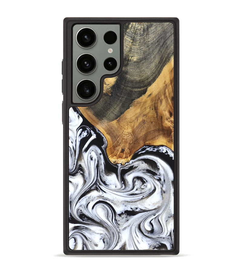 Galaxy S23 Ultra Wood Phone Case - Trinity (Black & White, 829736)
