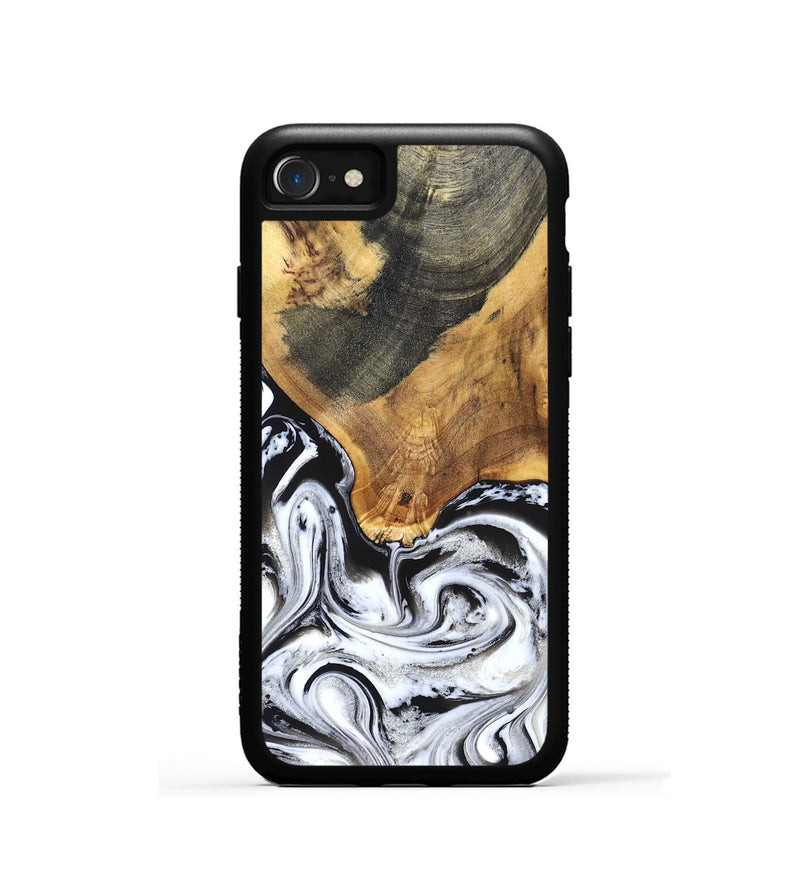 iPhone SE Wood Phone Case - Trinity (Black & White, 829736)