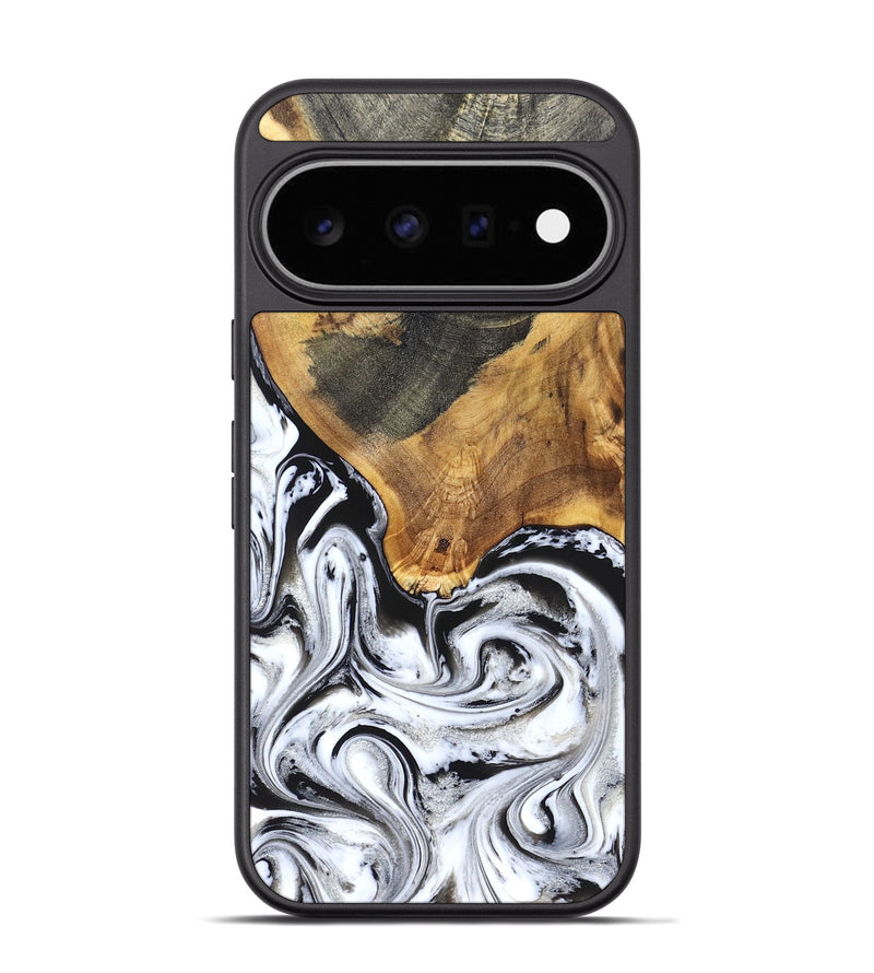 Pixel 11 Pro Wood Phone Case - Trinity (Black & White, 829736)
