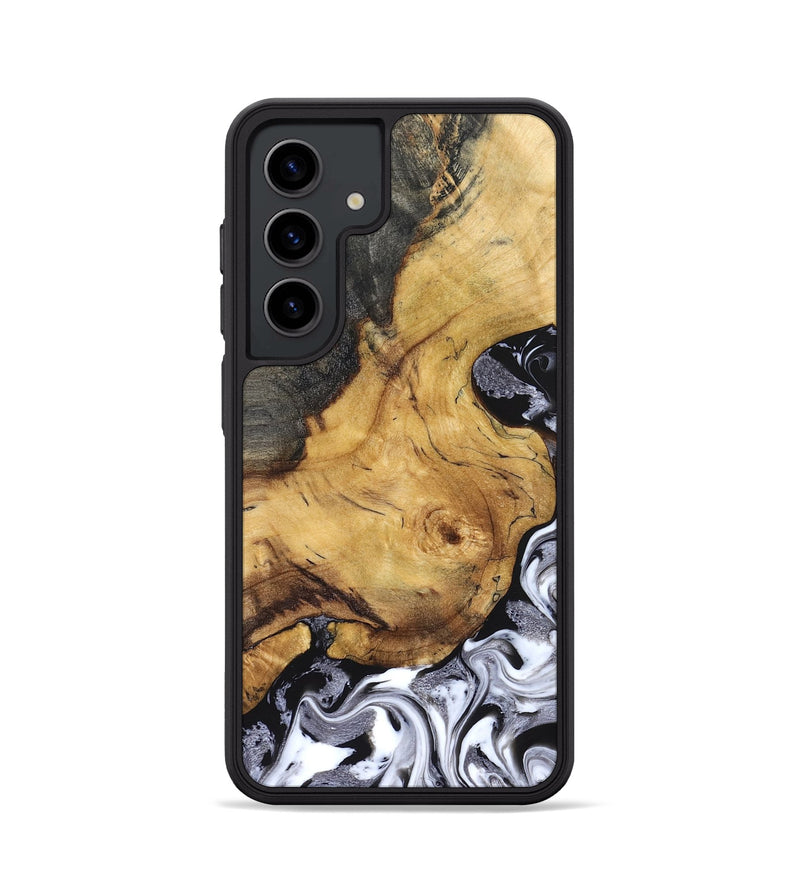 Galaxy S24 Wood Phone Case - Teresa (Black & White, 829737)