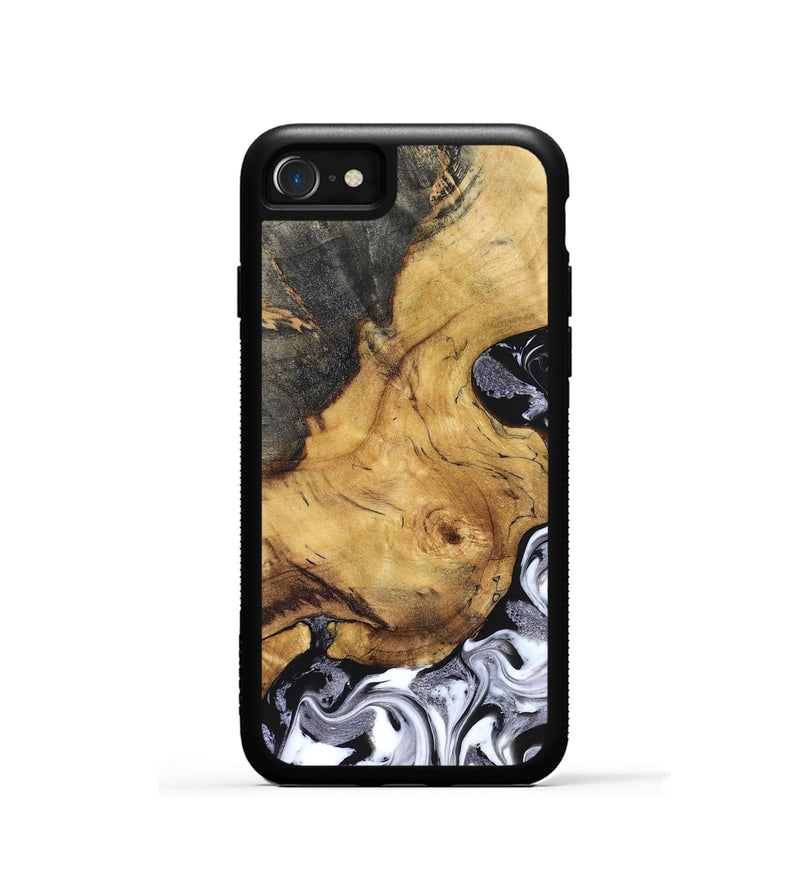 iPhone SE Wood Phone Case - Teresa (Black & White, 829737)