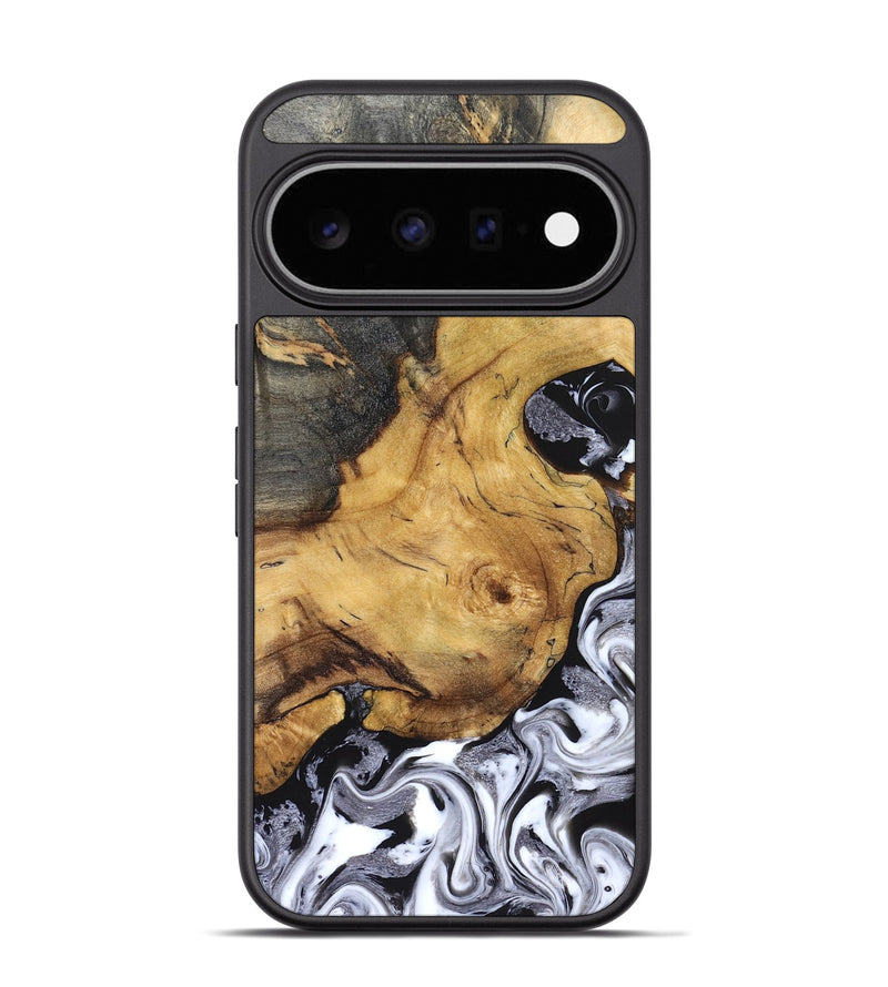 Pixel 11 Pro Wood Phone Case - Teresa (Black & White, 829737)