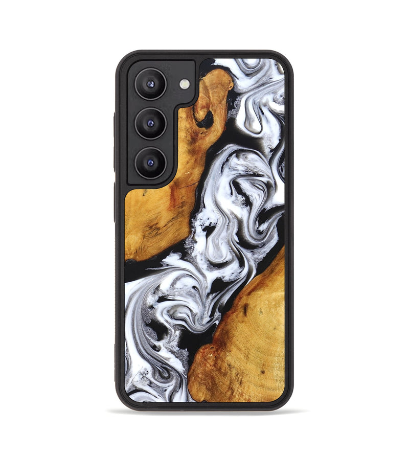 Galaxy S23 Wood Phone Case - Castiel (Black & White, 829738)