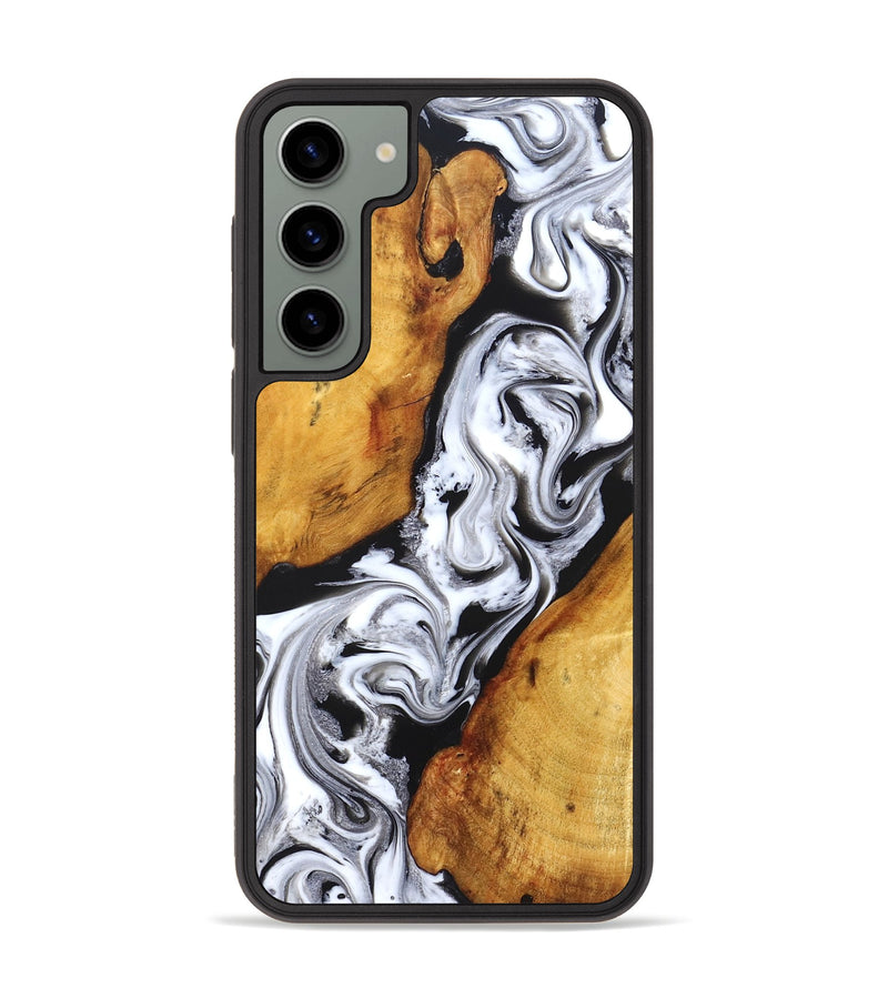 Galaxy S23 Plus Wood Phone Case - Castiel (Black & White, 829738)