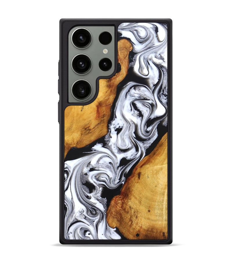 Galaxy S24 Ultra Wood Phone Case - Castiel (Black & White, 829738)