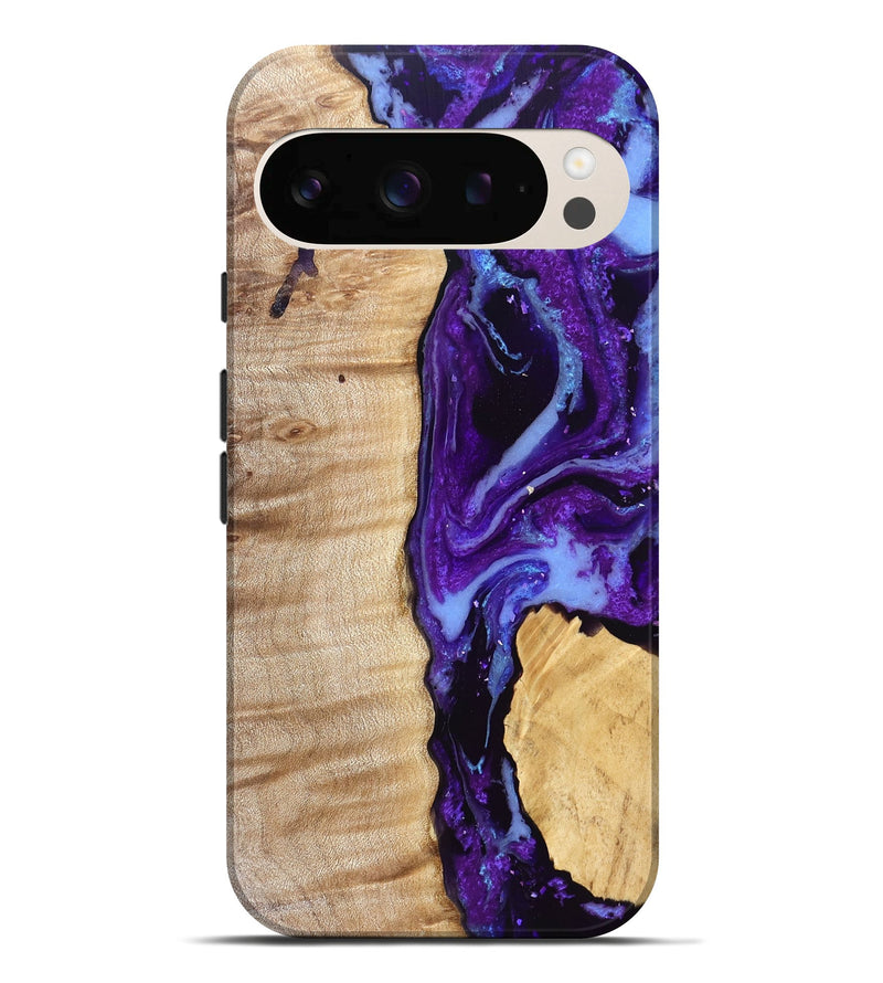 Pixel 10 Pro XL Wood Live Edge Phone Case - Mayra (Purple, 829781)
