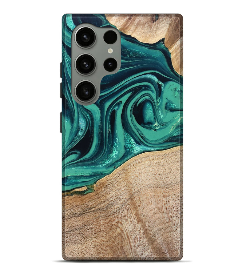 Galaxy S24 Ultra Wood Live Edge Phone Case - Kattie (Green, 829783)