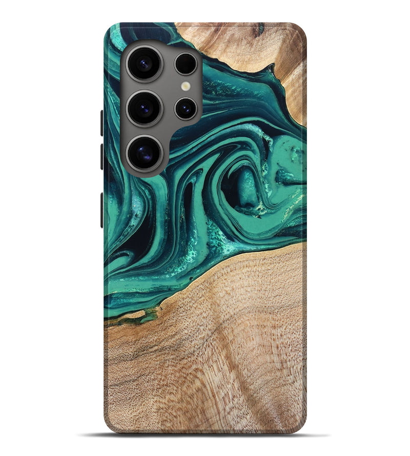 Galaxy S25 Ultra Wood Live Edge Phone Case - Kattie (Green, 829783)