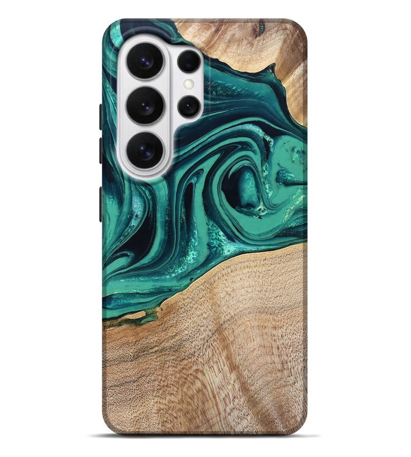 Galaxy S26 Ultra Wood Live Edge Phone Case - Kattie (Green, 829783)