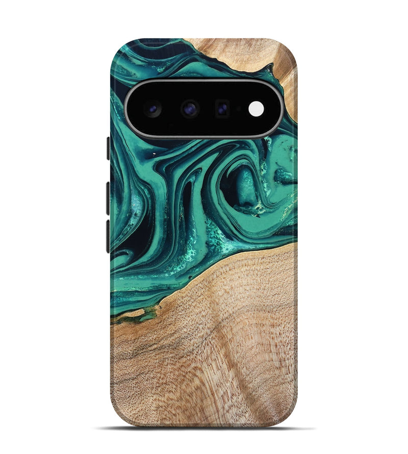 Pixel 11 Wood Live Edge Phone Case - Kattie (Green, 829783)