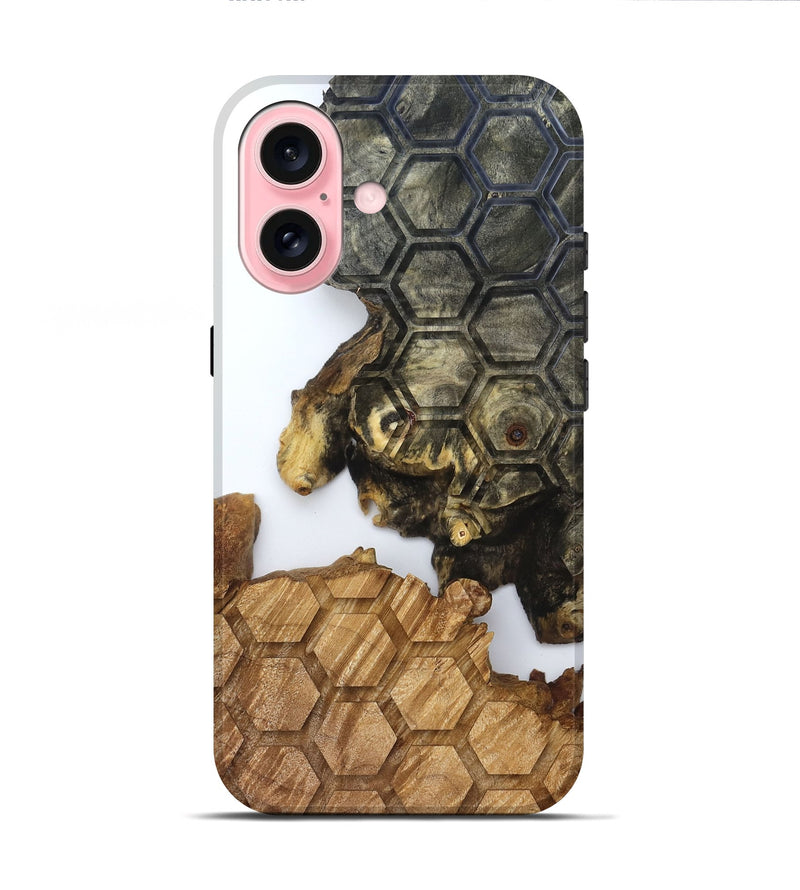 iPhone 16 Wood Live Edge Phone Case - Javion (Clear, 829786)