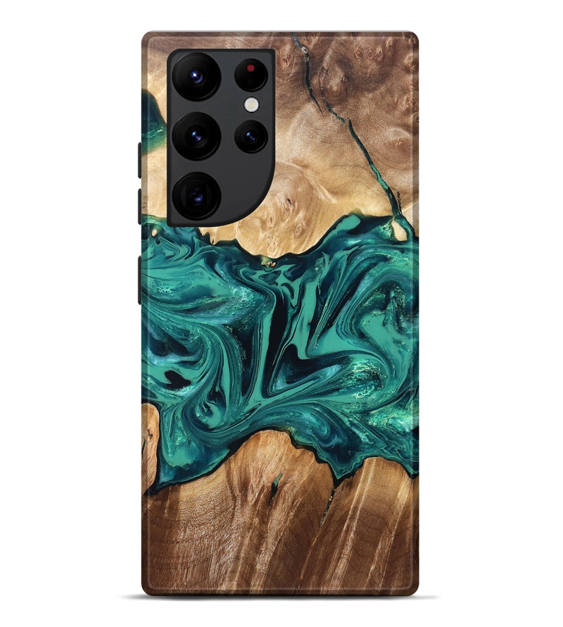 Galaxy S22 Ultra Wood Live Edge Phone Case - Nash (Green, 829790)