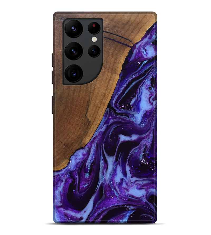 Galaxy S22 Ultra Wood Live Edge Phone Case - Koen (Purple, 829794)