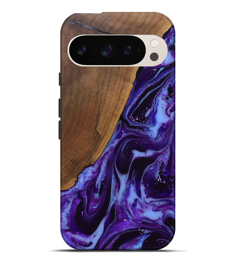 Pixel 9 Pro XL Wood Live Edge Phone Case - Koen (Purple, 829794)