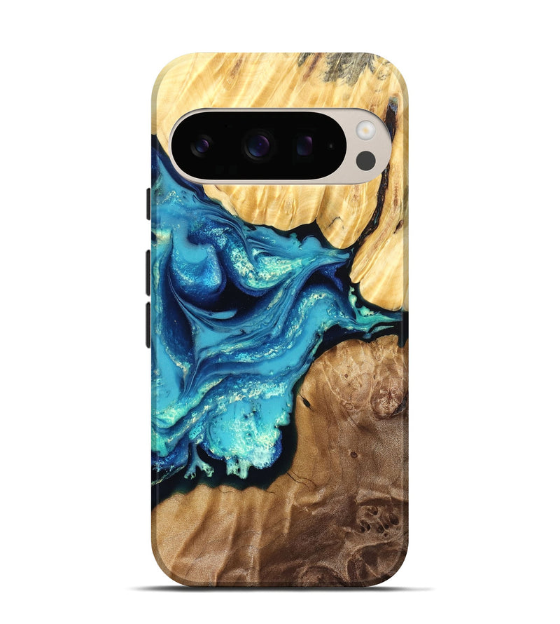Pixel 10 Wood Live Edge Phone Case - Ludie (Blue, 829795)