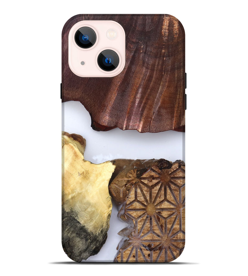 iPhone 14 Plus Wood Live Edge Phone Case - Deanna (Clear, 829796)