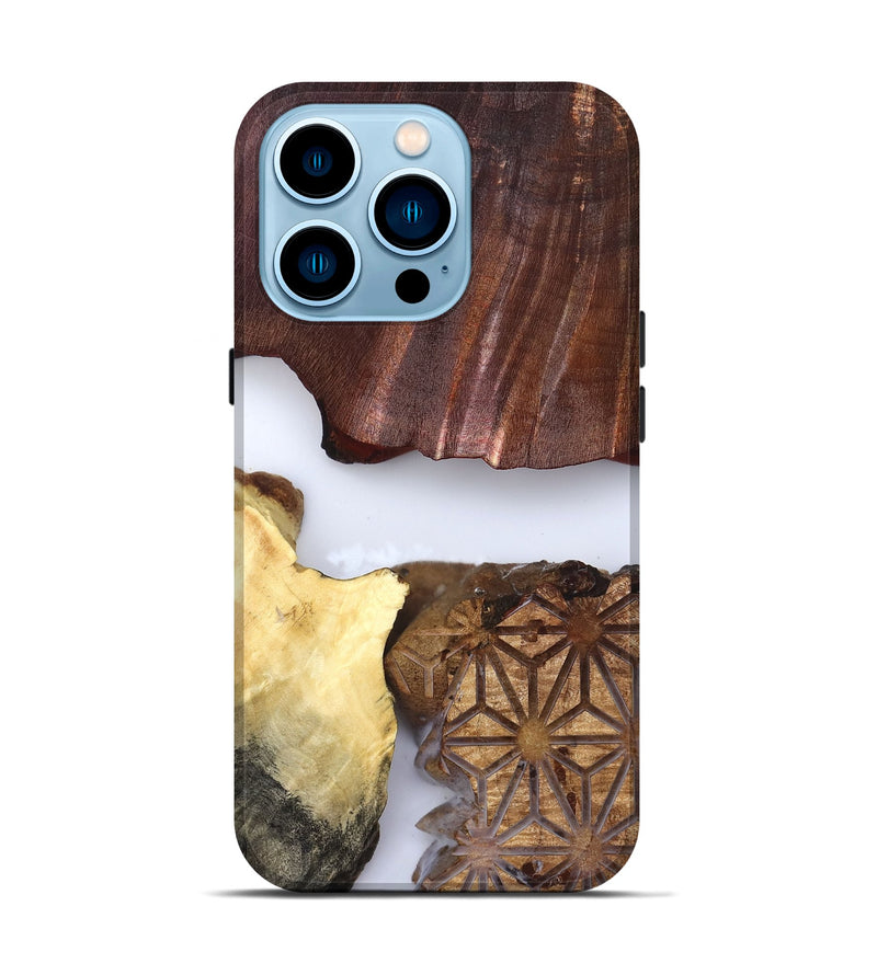 iPhone 14 Pro Wood Live Edge Phone Case - Deanna (Clear, 829796)