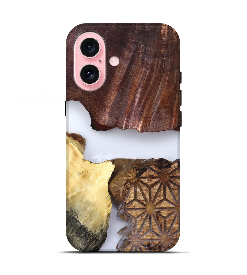 iPhone 16 Wood Live Edge Phone Case - Deanna (Clear, 829796)