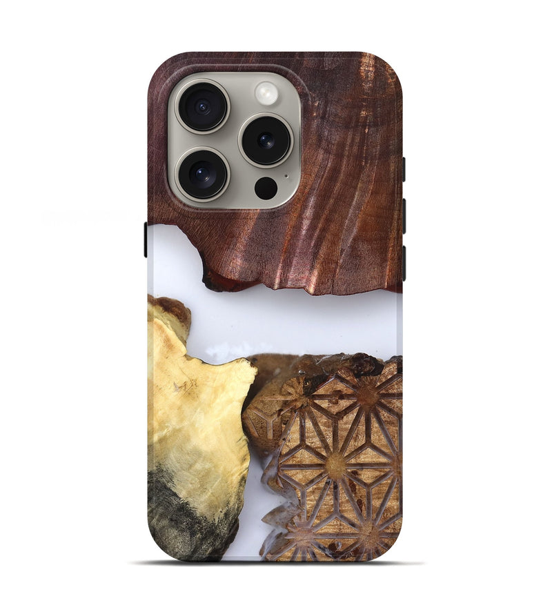 iPhone 16 Pro Wood Live Edge Phone Case - Deanna (Clear, 829796)