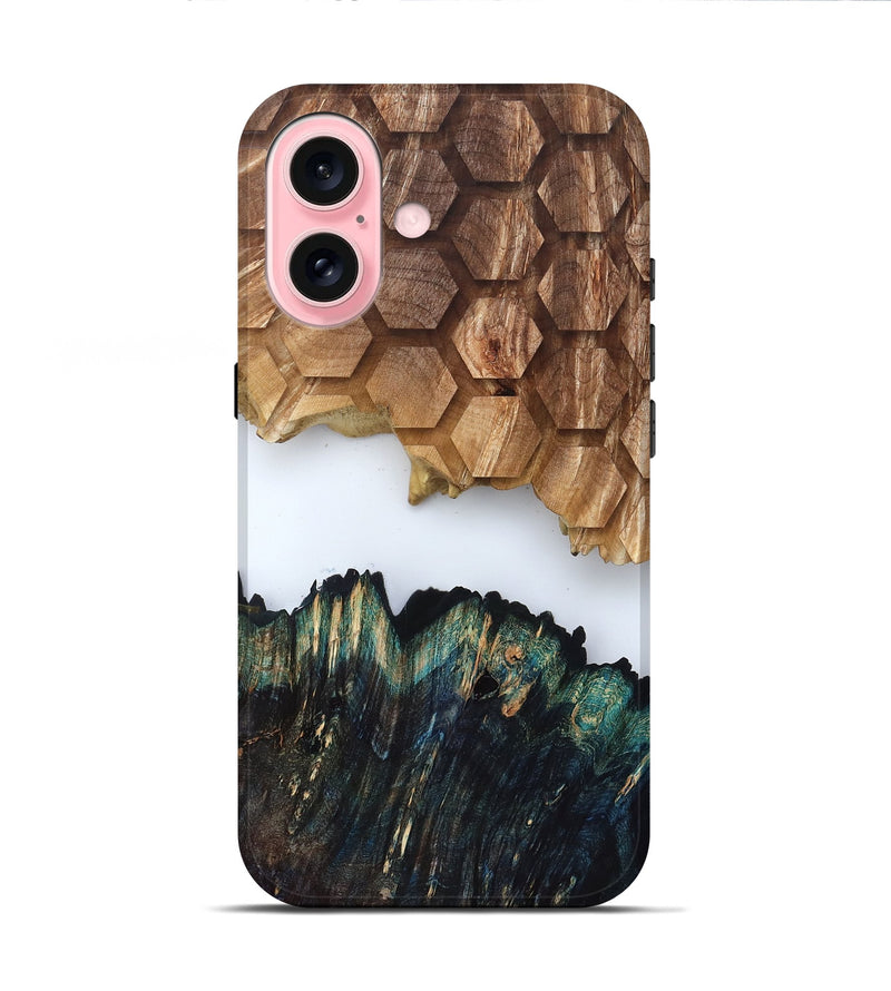 iPhone 16 Wood Live Edge Phone Case - Fabian (Clear, 829798)