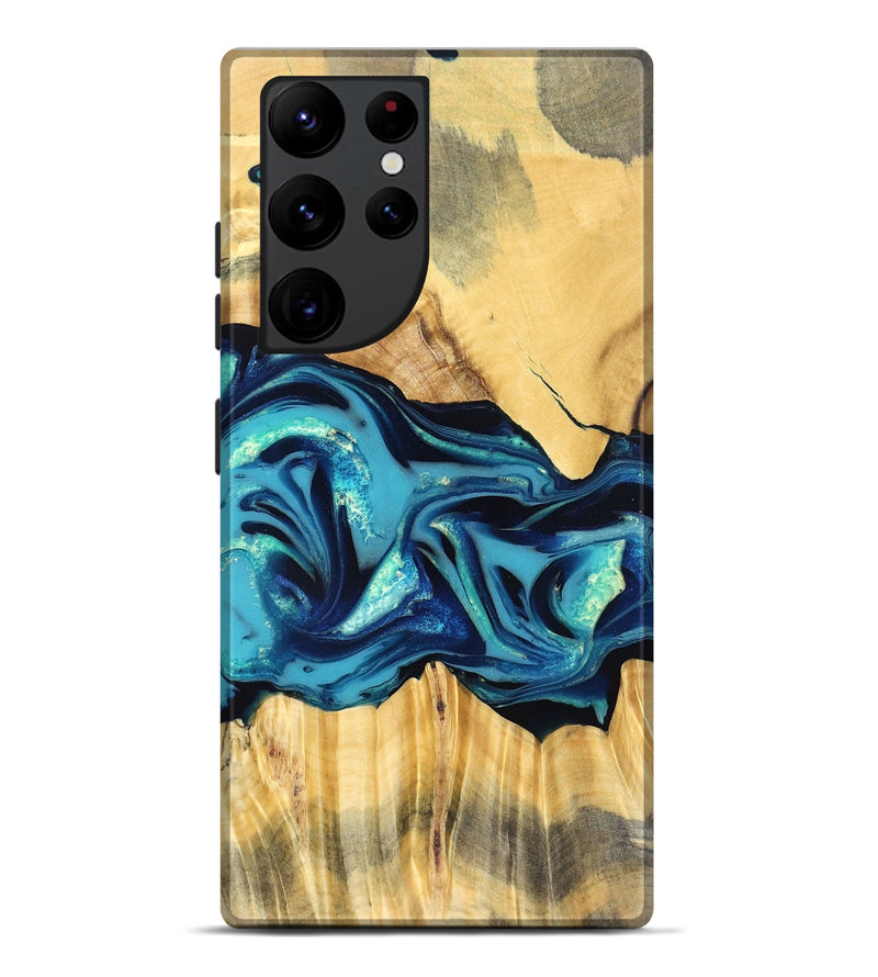 Galaxy S22 Ultra Wood Live Edge Phone Case - Daron (Blue, 829800)