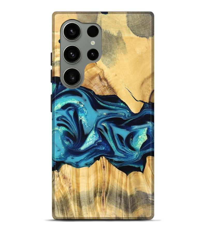 Galaxy S24 Ultra Wood Live Edge Phone Case - Daron (Blue, 829800)
