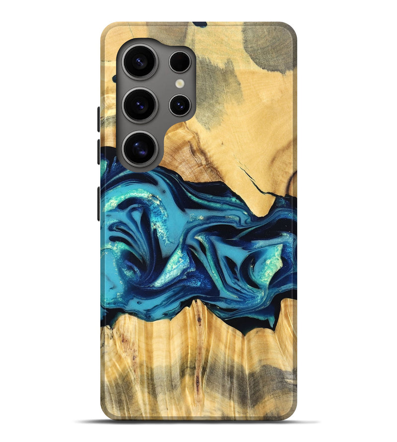 Galaxy S25 Ultra Wood Live Edge Phone Case - Daron (Blue, 829800)