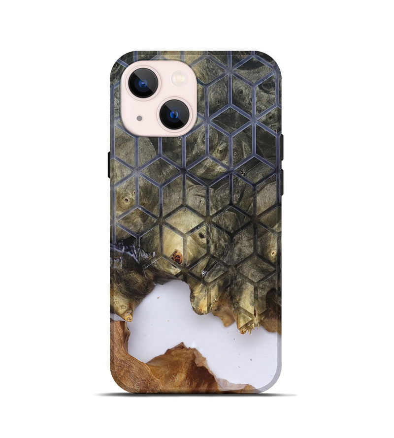 iPhone 13 mini Wood Live Edge Phone Case - Matteo (Clear, 829803)