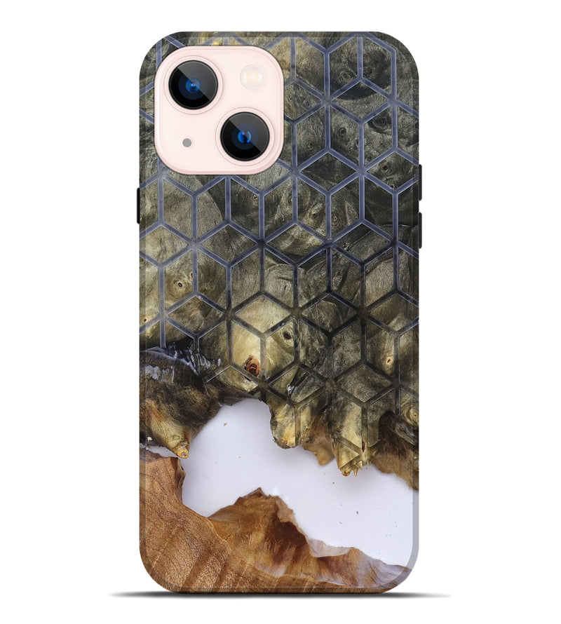 iPhone 14 Plus Wood Live Edge Phone Case - Matteo (Clear, 829803)