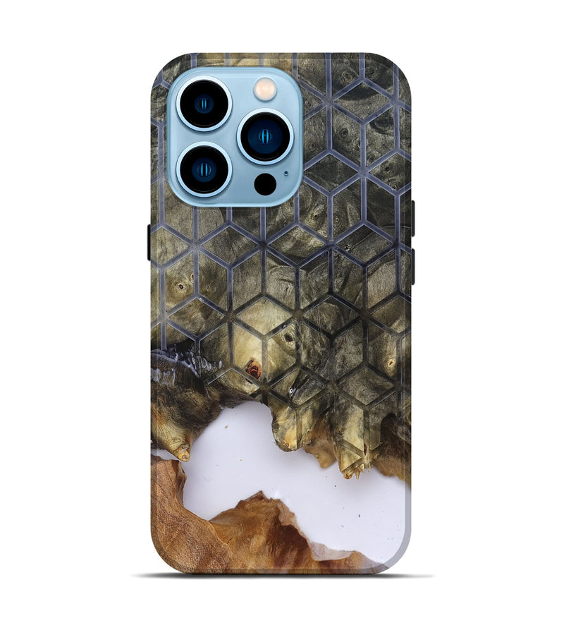 iPhone 14 Pro Wood Live Edge Phone Case - Matteo (Clear, 829803)