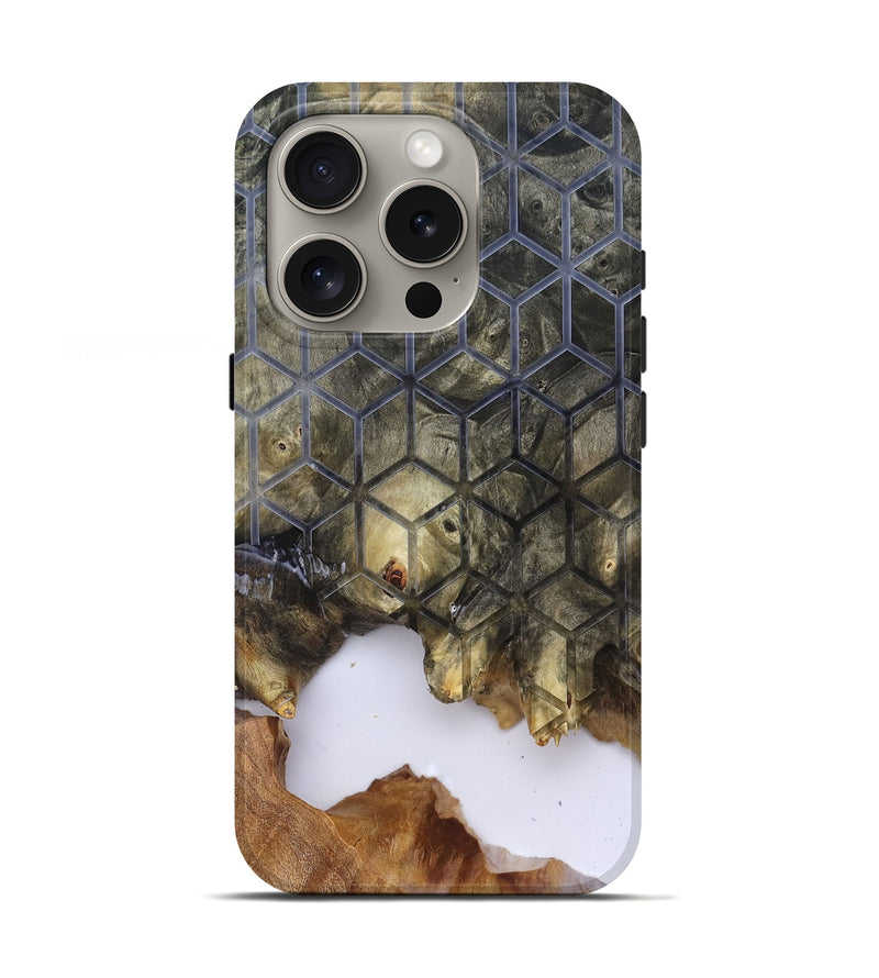 iPhone 16 Pro Wood Live Edge Phone Case - Matteo (Clear, 829803)