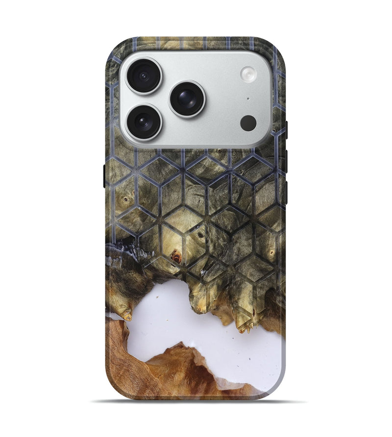 iPhone 18 Pro Wood Live Edge Phone Case - Matteo (Clear, 829803)