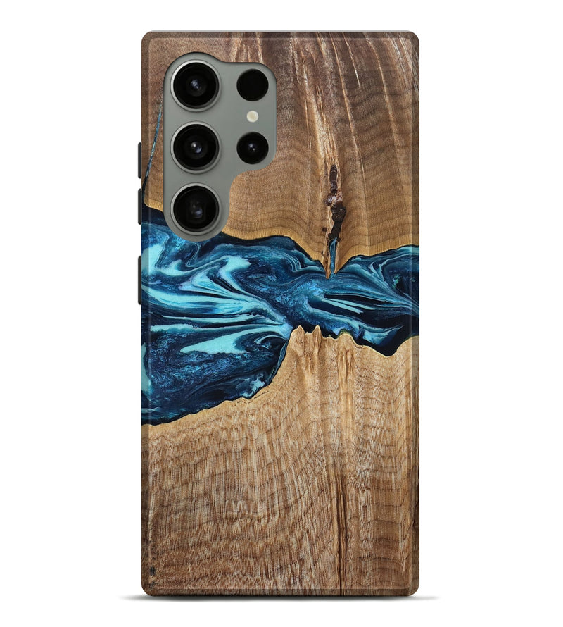 Galaxy S24 Ultra Wood Live Edge Phone Case - Zackary (Blue, 829804)