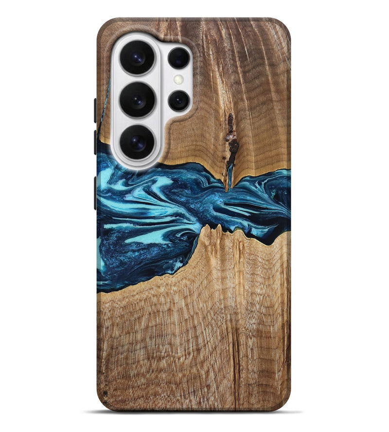 Galaxy S26 Ultra Wood Live Edge Phone Case - Zackary (Blue, 829804)