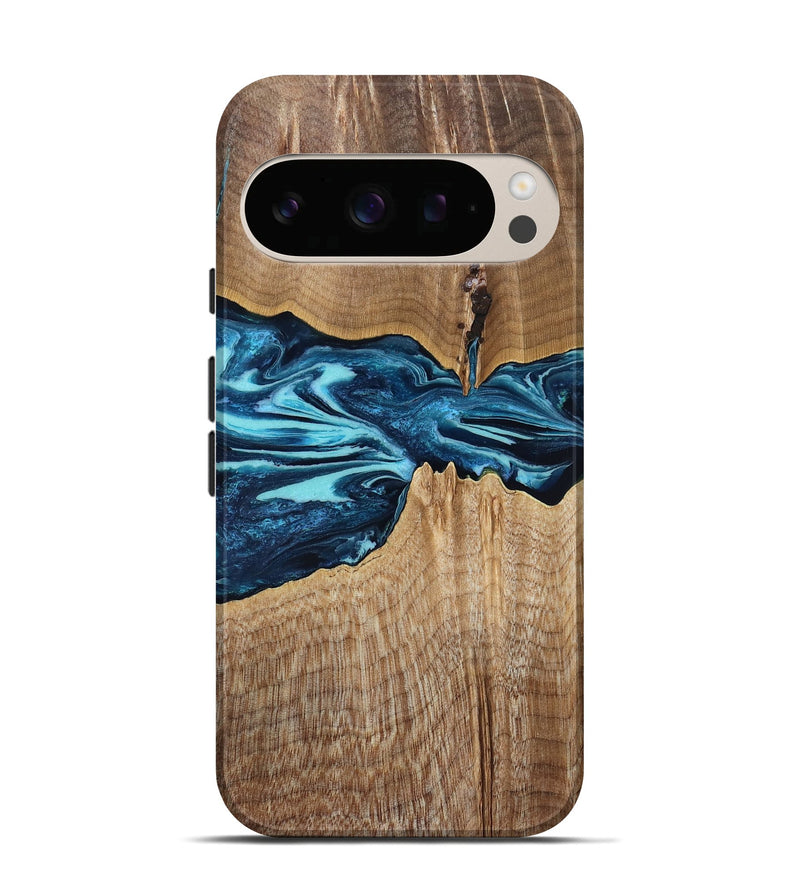 Pixel 10 Wood Live Edge Phone Case - Zackary (Blue, 829804)