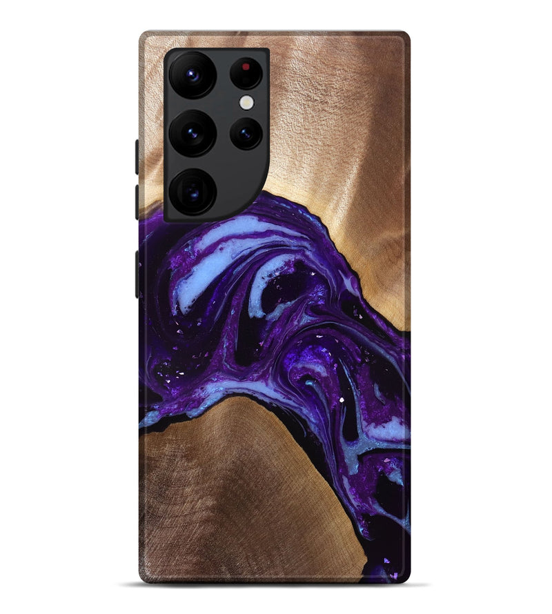 Galaxy S22 Ultra Wood Live Edge Phone Case - Gavyn (Purple, 829805)