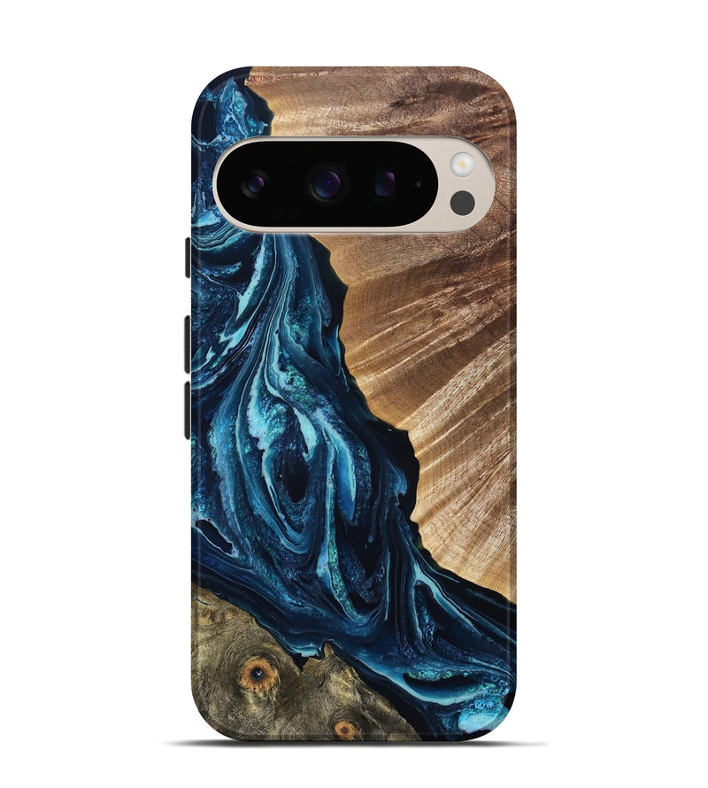 Pixel 10 Wood Live Edge Phone Case - Venus (Blue, 829806)